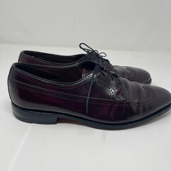 Allen Edmonds Richmond Mens Size 11 Oxford Wingtip Burgundy Leather Shoes main image 7